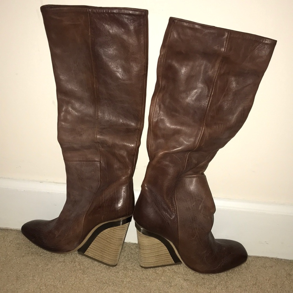 Vic Matie Brown Wedge boots - Picture 4 of 6